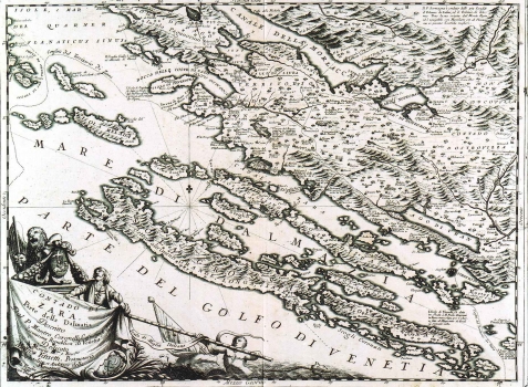 CORONELLI, VINCENZO MARIA: MAP OF ZADAR DISTRICT